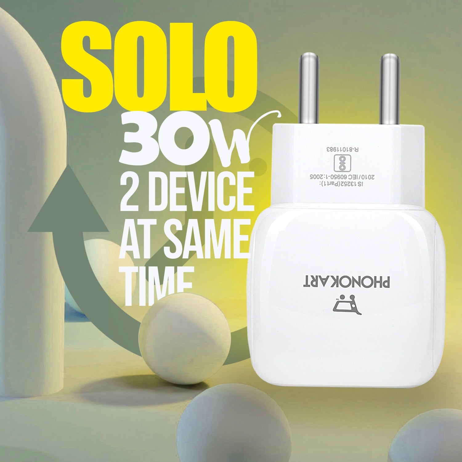 SOLO 30(30W) PD MOBILE CHARGER  (WHITE)