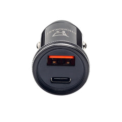 CAR CHARGER SELTOS (48W) WITH FREE TYPE C TO TYPE C (C2C)  CABLE (BLACK)