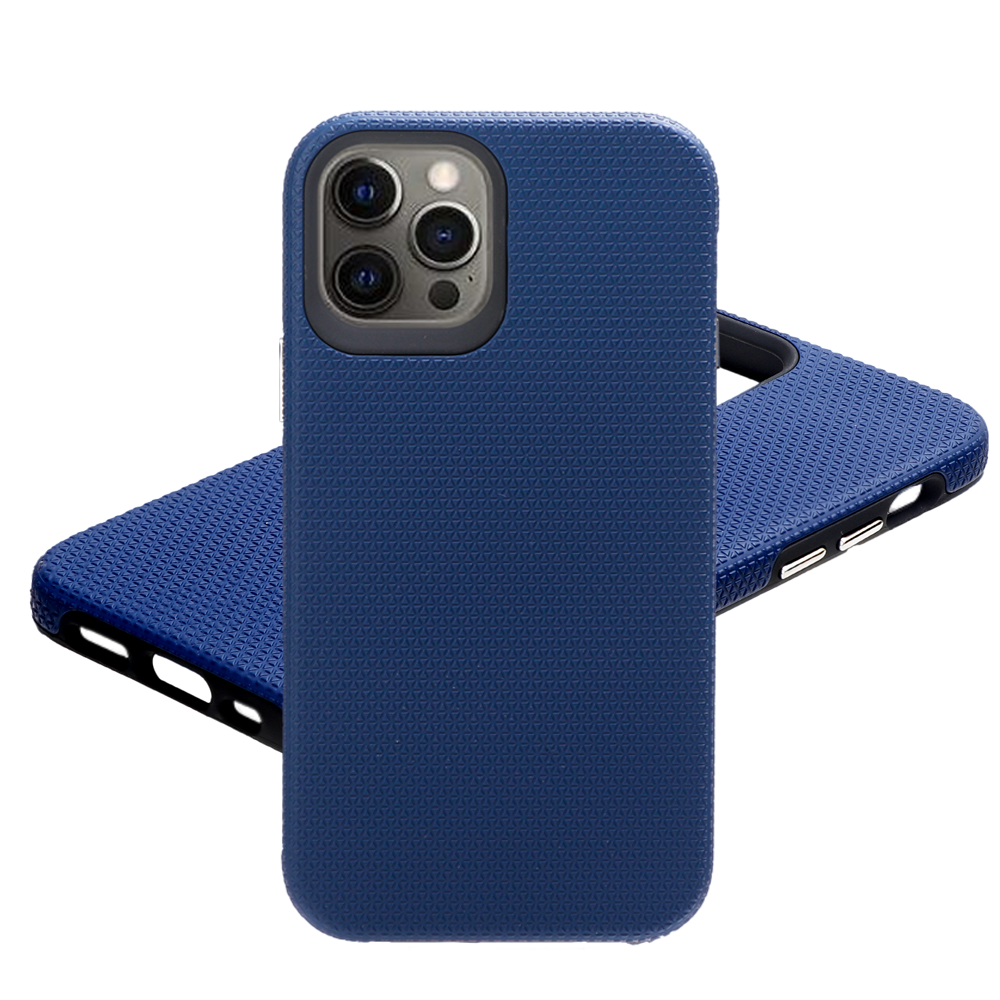 TOUGH BACK CASE FOR IPHONE 12 PRO MAX (Black/Dark Blue)