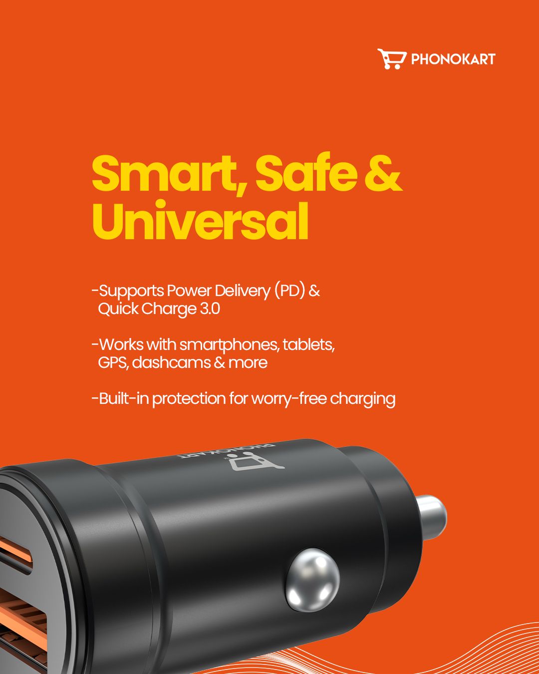 CRETA 2 48W CAR CHARGER (BLACK)