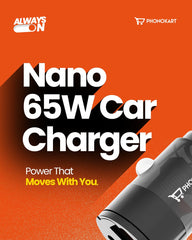 NANO 65W CAR CHARGER (Black)