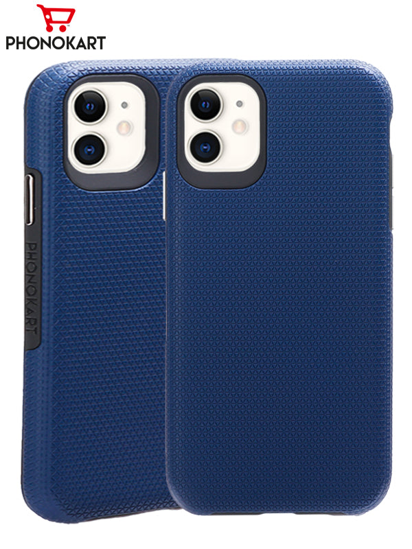 TOUGH BACK CASE FOR IPHONE 11 (Black/Dark Blue)