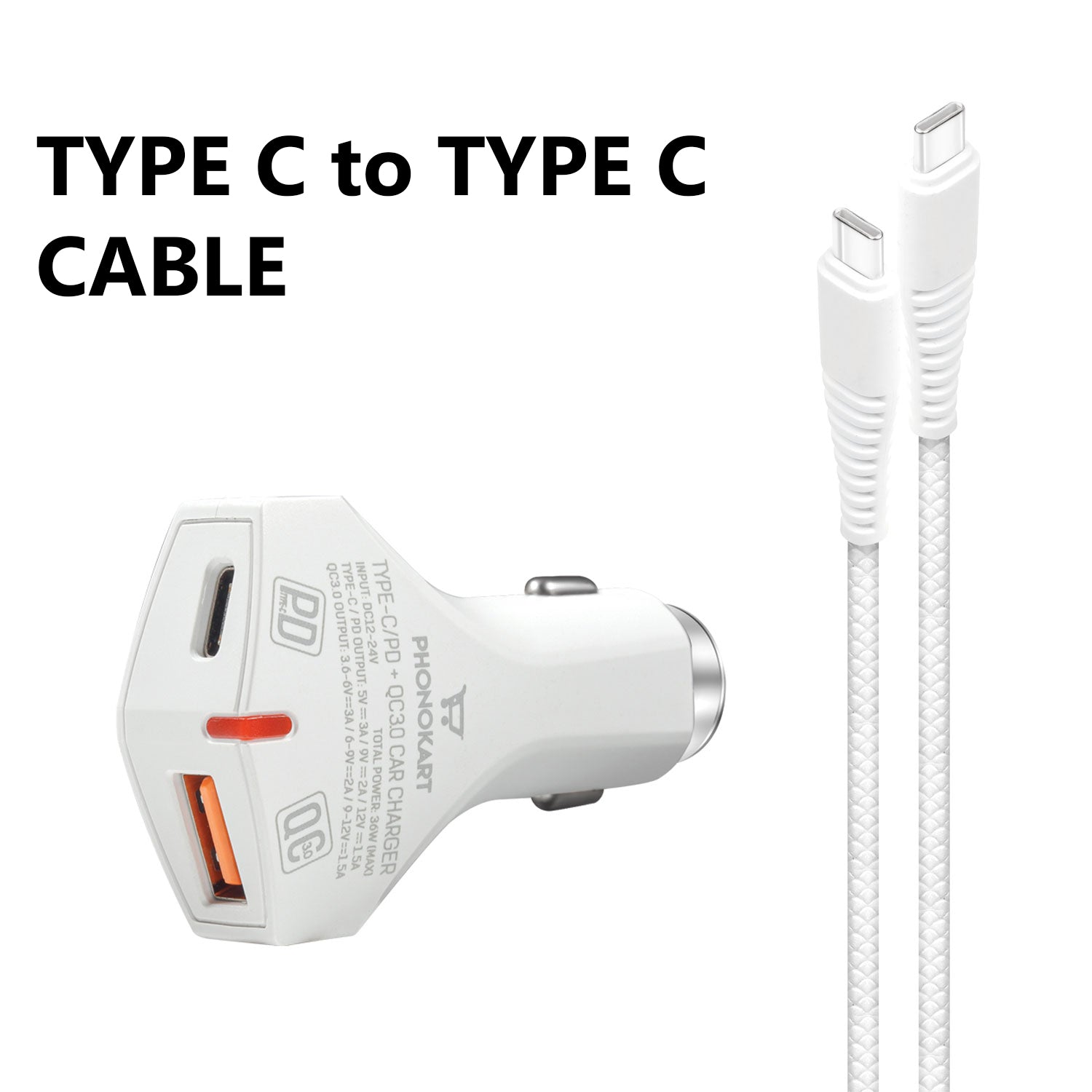 type  c car charger