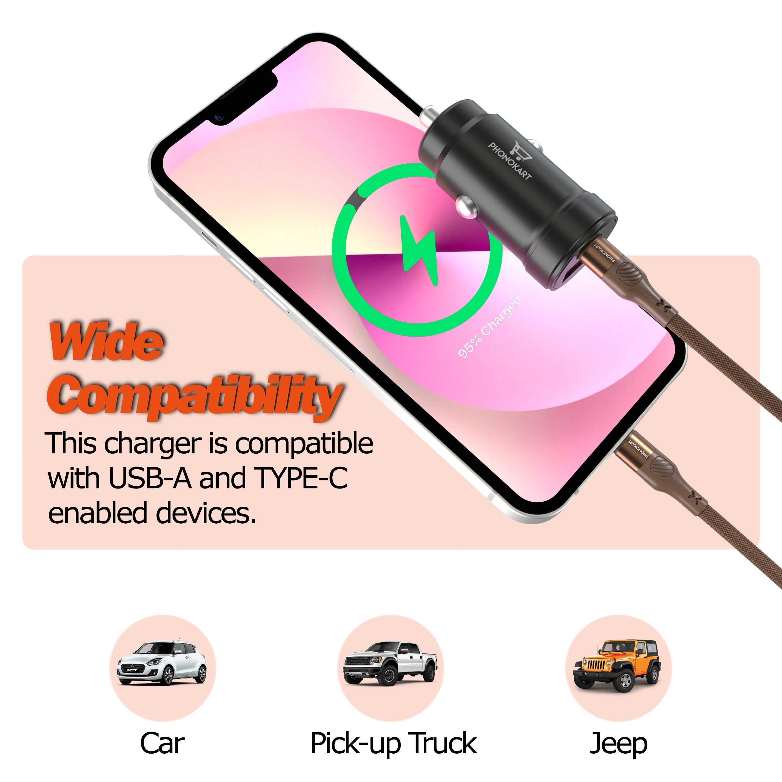 CRETA 2 48W CAR CHARGER (BLACK)