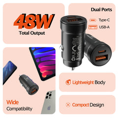 CRETA 2 48W CAR CHARGER (BLACK)