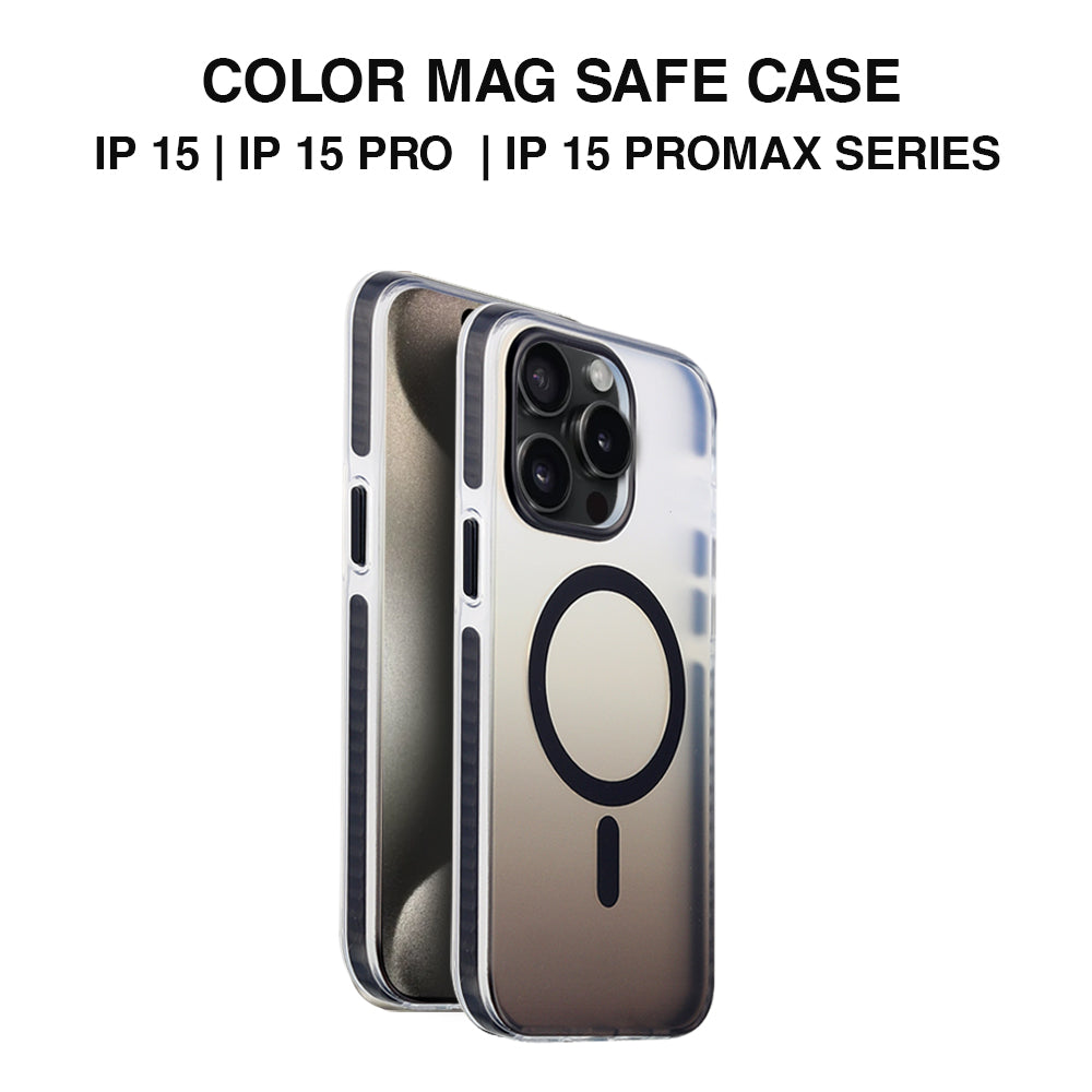 COLOR  MAG SAFE BACK CASE FOR IPHONE 15 PRO MAX