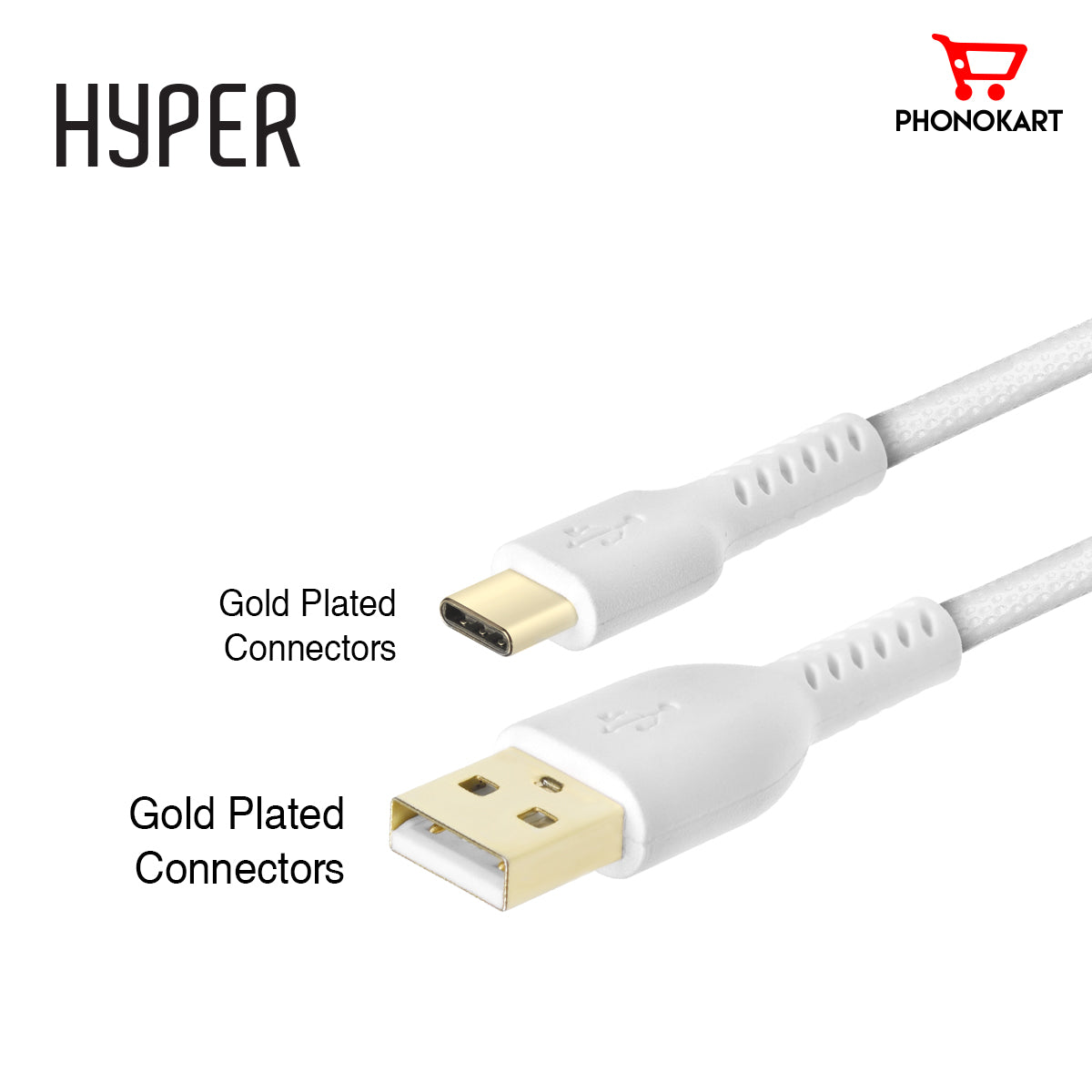 Type C Fast Sync and Charging cable 1.5 M USB Type C Cable  (Compatible with Mobile, White, One Cable)(White)