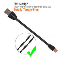 Lightning Cable 0.3M PKCSPTLC-BLK (Compatible with MOBILE, power bank,One Cable)(Black)