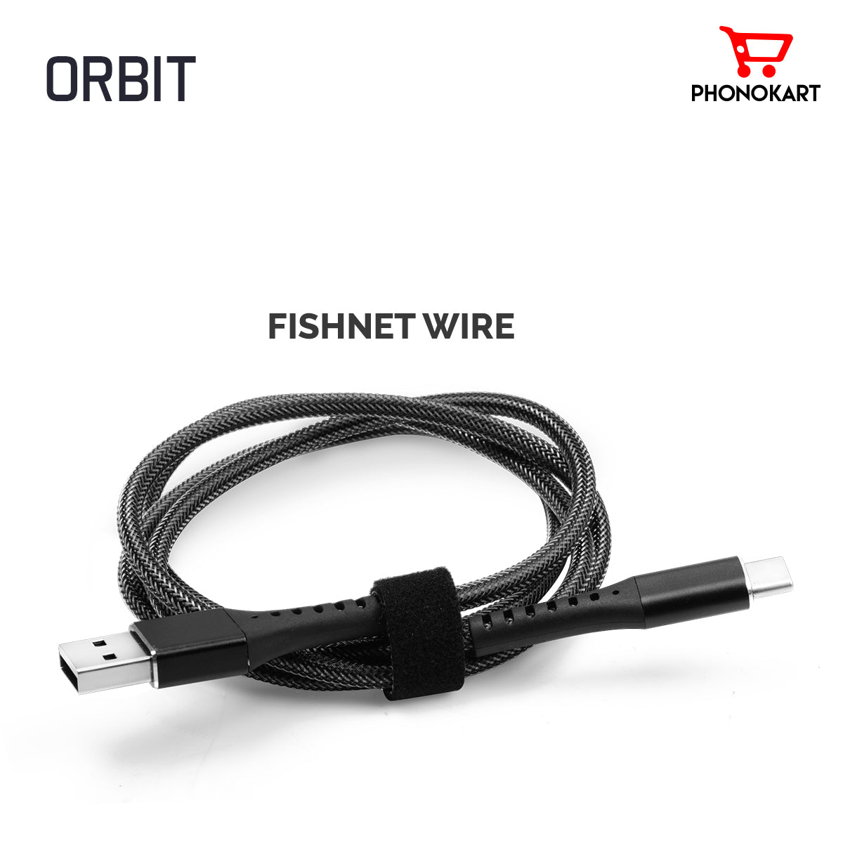 Type C Cable PKOR6ATC-BLK 1.5 m USB Type C Cable  (Compatible with Mobile, Black, One Cable)(BLACK)