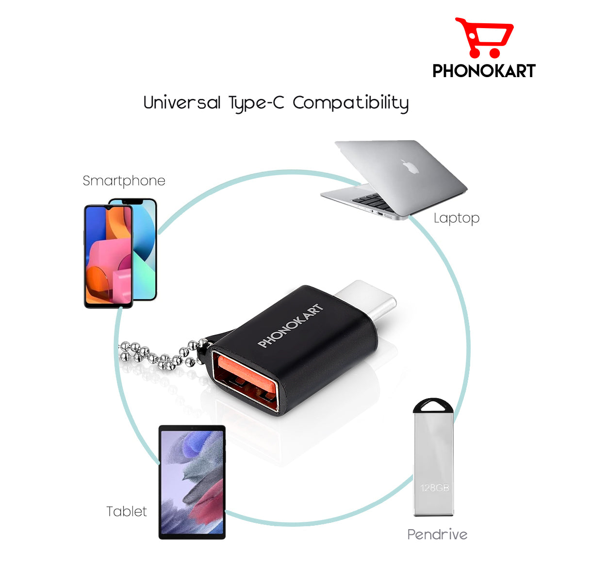 OTG Adapter USB Type C  (BLACK)