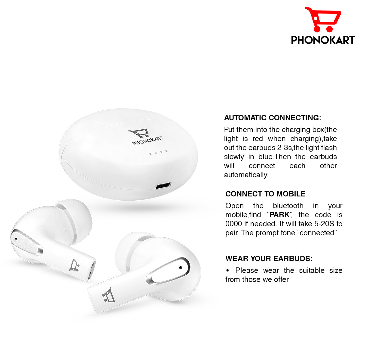 PARK TWS TRUE WIRELESS EARBUDS