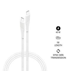 Type C To Type C Cable 1M   (Compatible with Smartphone) (WHITE)
