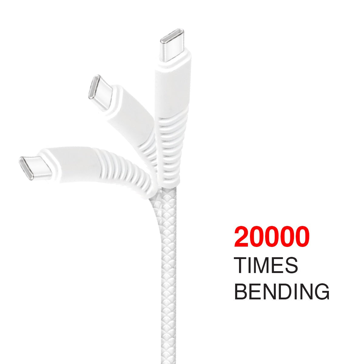 Type C To Type C Cable 1M   (Compatible with Smartphone) (WHITE)