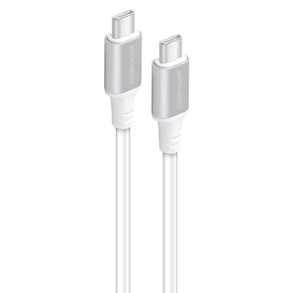 Type C To Type C Cable (0.3M) Fast Sync and Charging 4 Amps (Compatible with Mobile)(White)