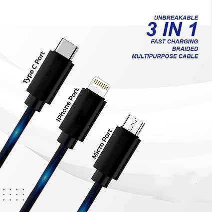 TRIPLET 3 IN 1 USB CABLE