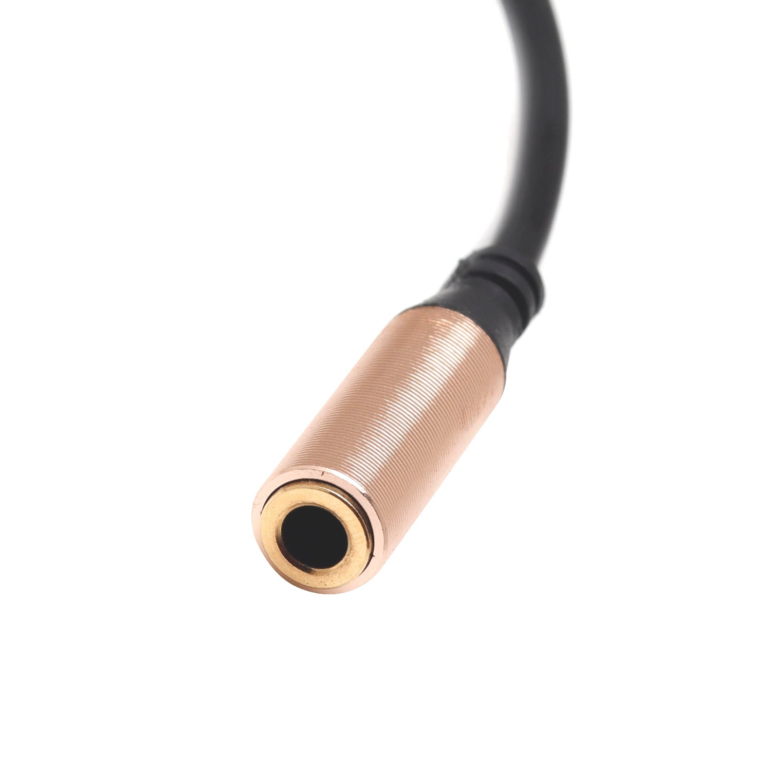 Type-C To 3.5mm jack Earphone Converter AUX Cable (BLACK/GOLD)