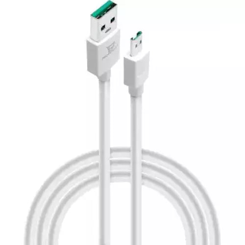 Micro USB Cable 6A (1M) TPE Cable (White with Green)